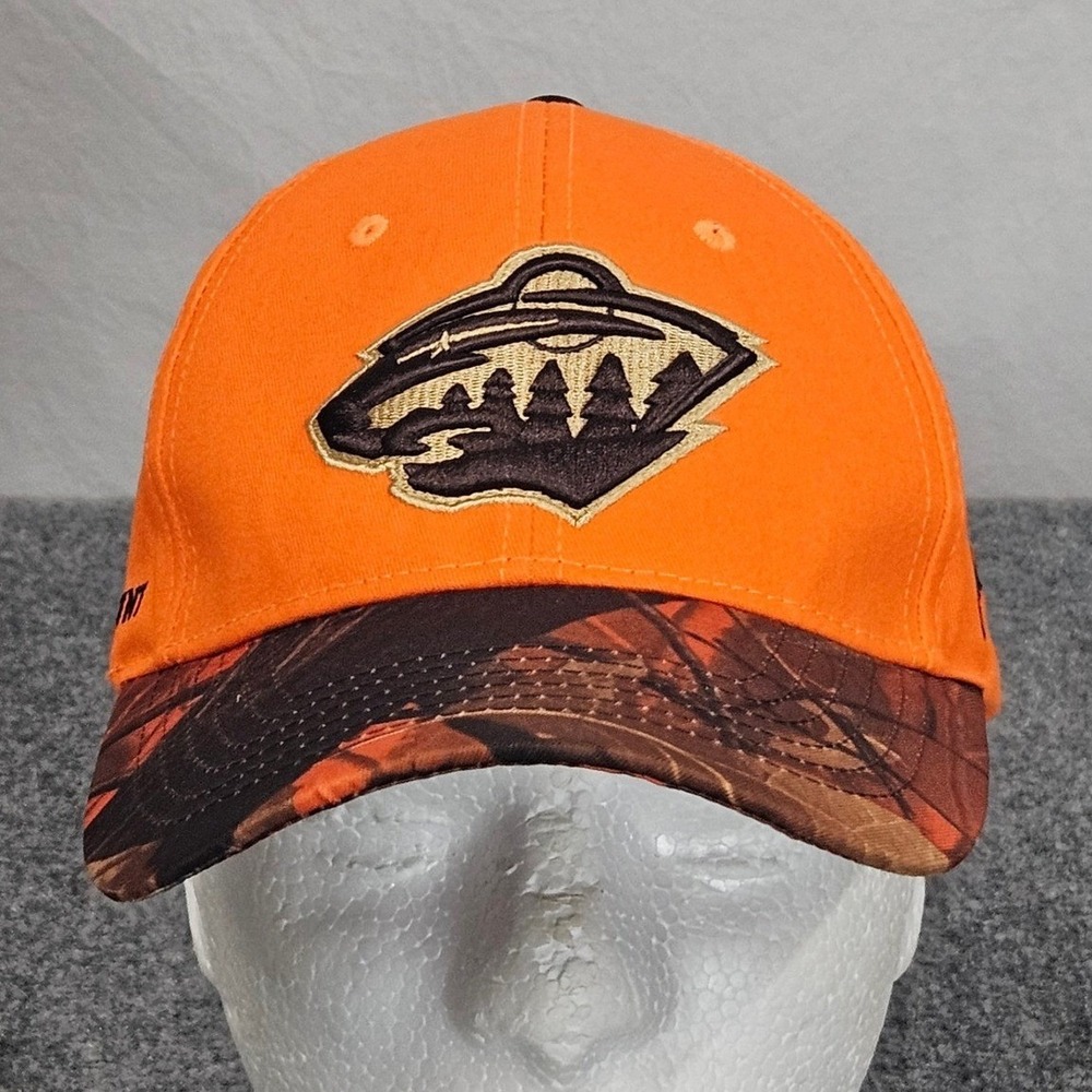 Minnesota Wild Pheasants Forever Hat Orange Camo NHL Hunting Strapback Outdoor
